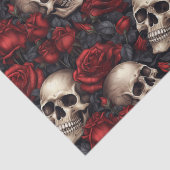 Een schedel en Rozen serie Design 10 Tissuepapier (Detail)