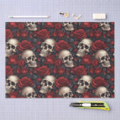 Een schedel en Rozen serie Design 10 Tissuepapier (Craft)