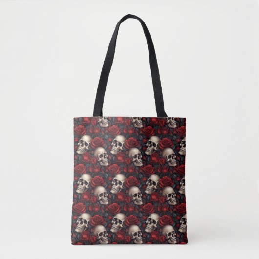Een schedel en Rozen serie Design 10 Tote Bag (Voorkant)