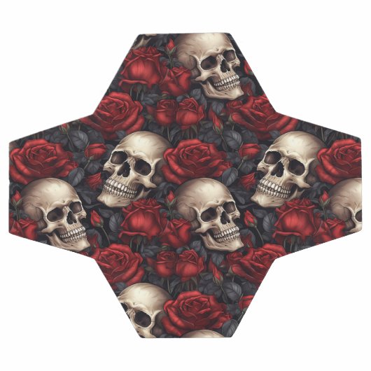 Een schedel en Rozen serie Design 10 Voetbal (Enkel)