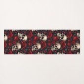 Een schedel en Rozen serie Design 10 Yogamat (Achterkant (horizontaal))