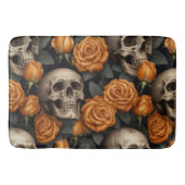 Een schedel en Rozen serie Design 11 Badmat (Voorkant)
