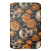 Een schedel en Rozen serie Design 11 Badmat (Voorkant Verticaal)