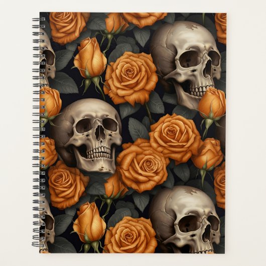 Een schedel en Rozen serie Design 11 Planner (Voorkant)