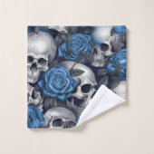 Een schedel en Rozen serie Design 12 Bad Handdoek (Wasdoekje)