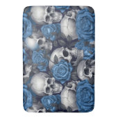 Een schedel en Rozen serie Design 12 Badmat (Voorkant Verticaal)