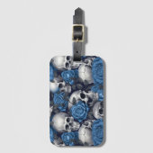 Een schedel en Rozen serie Design 12 Bagagelabel (Voorkant (verticaal))