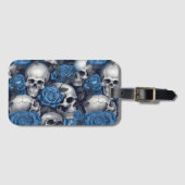 Een schedel en Rozen serie Design 12 Bagagelabel (Voorkant (horizontaal))