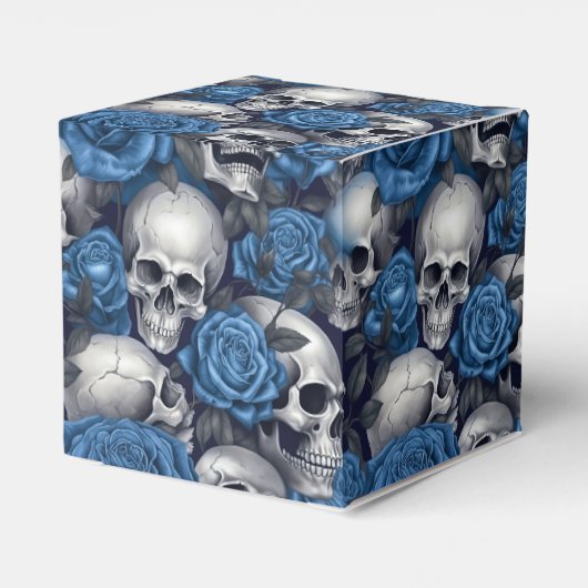 Een schedel en Rozen serie Design 12 Bedankdoosjes (Achterkant)