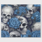 Een schedel en Rozen serie Design 12 Cadeaupapier (Vlak)