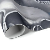 Een schedel en Rozen serie Design 12 Cadeaupapier (Rol Hoek)