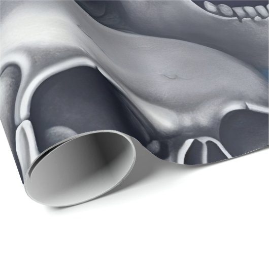 Een schedel en Rozen serie Design 12 Cadeaupapier (Rol Hoek)