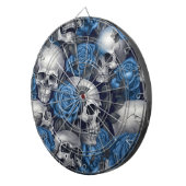 Een schedel en Rozen serie Design 12 Dartbord (Voorkant Rechts)