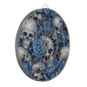 Een schedel en Rozen serie Design 12 Dartbord (Voorkant Links)