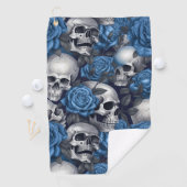 Een schedel en Rozen serie Design 12 Golfhanddoek (Insitu)
