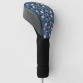 Een schedel en Rozen serie Design 12 Golfheadcover (Schuin)