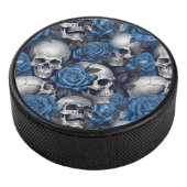 Een schedel en Rozen serie Design 12 Hockey Puck (3/4)