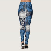 Een schedel en Rozen serie Design 12 Leggings (Achterkant)