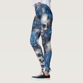 Een schedel en Rozen serie Design 12 Leggings (Links)
