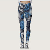 Een schedel en Rozen serie Design 12 Leggings (Voorkant)