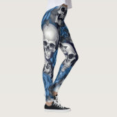 Een schedel en Rozen serie Design 12 Leggings (Rechts)