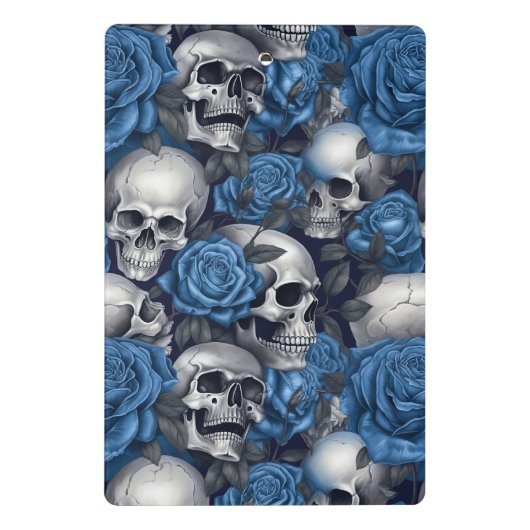 Een schedel en Rozen serie Design 12 Mini Klembord (Achterkant)