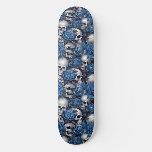 Een schedel en Rozen serie Design 12 Persoonlijk Skateboard (Voorkant)