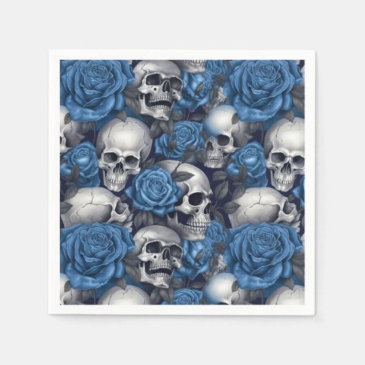 Een schedel en Rozen serie Design 12 Servet (Voorkant)