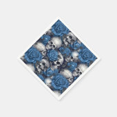 Een schedel en Rozen serie Design 12 Servet (Hoek)