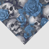 Een schedel en Rozen serie Design 12 Tissuepapier (Detail)