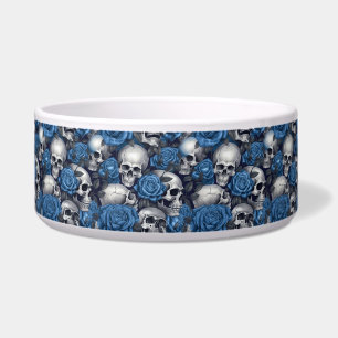 Een schedel en Rozen serie Design 12 Voerbakje