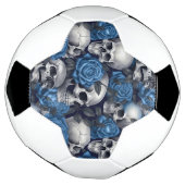 Een schedel en Rozen serie Design 12 Voetbal (Gedraaid)