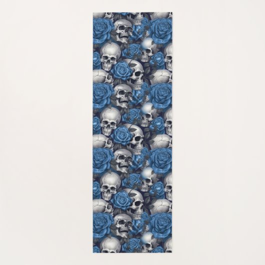 Een schedel en Rozen serie Design 12 Yogamat (Achterkant)