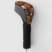 Een Schedel en Rozen Serie Design 9 Golfheadcover (Schuin)