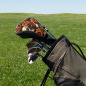 Een Schedel en Rozen Serie Design 9 Golfheadcover (Insitu)