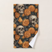 Een Schedel en Rozen Serie Ontwerp 11 Bad Handdoek (Handdoek)
