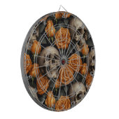 Een Schedel en Rozen Serie Ontwerp 11 Dartbord (Voorkant Links)