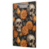 Een Schedel en Rozen Serie Ontwerp 11 Klembord (Links)