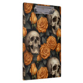 Een Schedel en Rozen Serie Ontwerp 11 Klembord (Rechts)