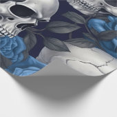 Een Schedel en Rozen Serie Ontwerp 12 Cadeaupapier (Hoek)