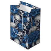 Een Schedel en Rozen Serie Ontwerp 12 Medium Cadeauzakje (Voorkant Gekanteld)
