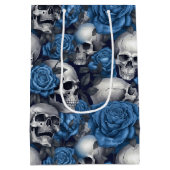 Een Schedel en Rozen Serie Ontwerp 12 Medium Cadeauzakje (Achterkant)