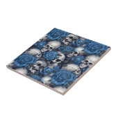 Een Schedel en Rozen Serie Ontwerp 12 Tegeltje (Zijkant)
