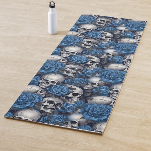 Een Schedel en Rozen Serie Ontwerp 12 Yogamat (In situ)
