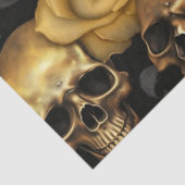 Een Schedel en Rozen Serie Ontwerp 2 Tissuepapier (Detail)