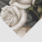 Een Schedel en Rozen Serie Ontwerp 3 Tissuepapier (Detail)