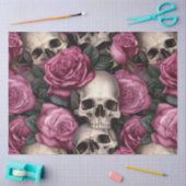Een Schedel en Rozen Serie Ontwerp 5 Tissuepapier (Craft)