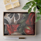 Een schedel en Rozen serie ontwerp 6 Tissuepapier (Geschenk)