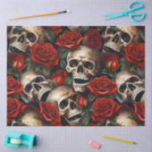 Een schedel en Rozen serie ontwerp 6 Tissuepapier (Craft)