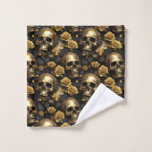 Een Schedel en Rozen Serie Ontwerp 8 Bad Handdoek (Wasdoekje)